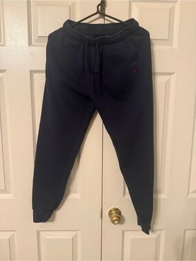 U.S. Polo Assn. Navy Jogger Sweatpants with Red Logo
